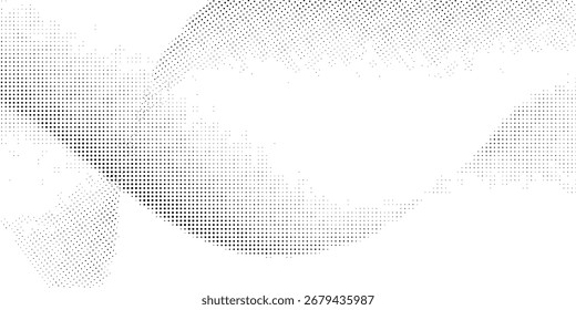 Abstract halftone wave dotted background. Futuristic twisted grunge pattern, dot, circles.  Vector modern optical pop art texture for posters, business cards, cover, labels mock-up, stickers layout