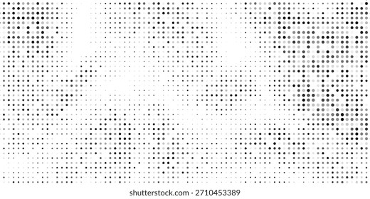 Abstract halftone wave dotted background. Fantastic monochrome texture.