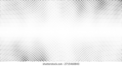 Abstrakte Halbtonwelle, gepunkteter Hintergrund. Halbton-Grunge-Muster mit Quadrat. Vektor Halbton moderne Pop Art verdrehte Textur für Poster,