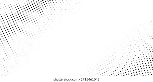 Abstrakte Halbtonwelle, gepunkteter Hintergrund. Futuristisches verdrehtes Grunge-Muster, Punkt, Kreise. Vektormoderne optische Pop Art Textur für Poster, Visitenkarten, Cover, Labels mock-up, Aufkleber Layout eps10