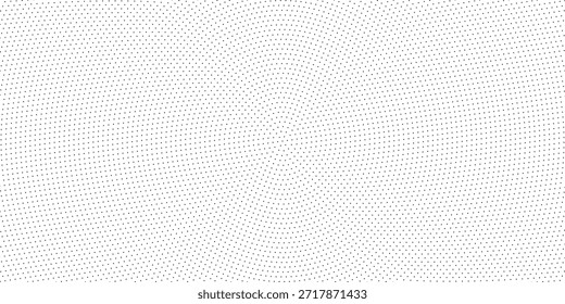 Abstrakte Halbtonwelle, gepunkteter Hintergrund. Futuristisches verdrehtes Grunge-Muster, Punkt, Kreise