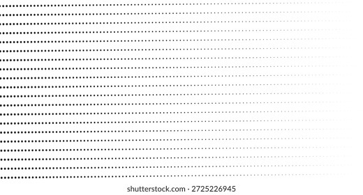 Abstractas fondo punteado de onda de medio tono. Patrón de grunge retorcido semitono, punto, círculo.  Textura óptica moderna del arte pop del semitono del Vector para el cartel, tarjeta de visita, cubierta, maqueta de la etiqueta, diseño de la etiqueta