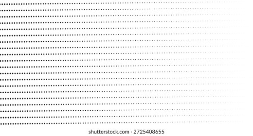Abstractas fondo punteado de onda de medio tono. Patrón de grunge retorcido semitono, punto, círculo.  Textura óptica moderna del arte pop del semitono del Vector para el cartel, tarjeta de visita, cubierta, maqueta de la etiqueta, diseño de la etiqueta