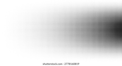 Abstract halftone wave dotted background. Futuristic twisted grunge pattern, star. Vector modern optical pop art texture for posters, postcard, grunge cover, labels, vintage sticker mock-up layout

