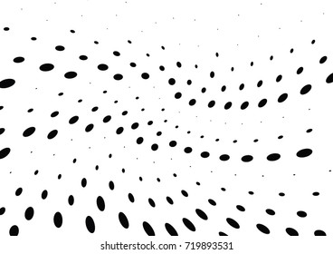 Abstract halftone wave dotted background. Futuristic grunge pattern, dot, circles.  Vector modern optical pop art texture for posters, sites, business cards, cover, labels mock-up, stickers layout