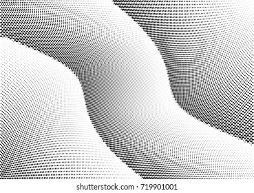 Abstract halftone wave dotted background. Futuristic grunge pattern, dot, circles.  Vector modern optical pop art texture for posters, sites, business cards, cover, labels mock-up, stickers layout