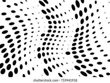 Abstract halftone wave dotted background. Futuristic grunge pattern, dot, circles.  Vector modern optical pop art texture for posters, sites, business cards, cover, labels mock-up, stickers layout