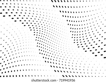 Abstract halftone wave dotted background. Futuristic grunge pattern, dot, circles.  Vector modern optical pop art texture for posters, sites, business cards, cover, labels mock-up, stickers layout