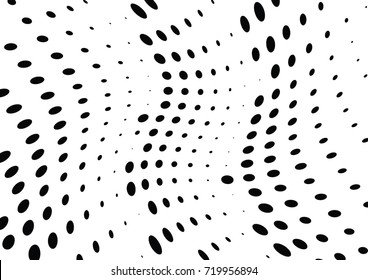Abstract halftone wave dotted background. Futuristic grunge pattern, dot, circles.  Vector modern optical pop art texture for posters, sites, business cards, cover, labels mock-up, stickers layout