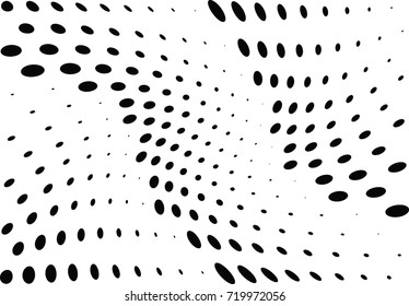 Abstract halftone wave dotted background. Futuristic grunge pattern, dot, circles.  Vector modern optical pop art texture for posters, sites, business cards, cover, labels mock-up, stickers layout