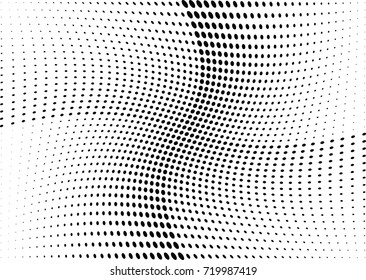 Abstract halftone wave dotted background. Futuristic grunge pattern, dot, circles.  Vector modern optical pop art texture for posters, sites, business cards, cover, labels mock-up, stickers layout