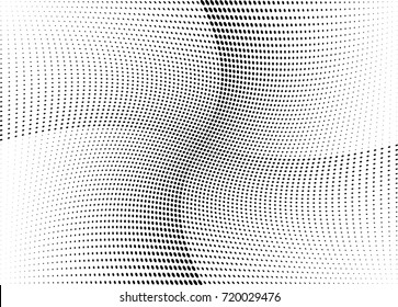 Abstract halftone wave dotted background. Futuristic grunge pattern, dot, circles.  Vector modern optical pop art texture for posters, sites, business cards, cover, labels mock-up, stickers layout