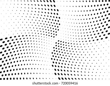 Abstract halftone wave dotted background. Futuristic grunge pattern, dot, circles.  Vector modern optical pop art texture for posters, sites, business cards, cover, labels mock-up, stickers layout