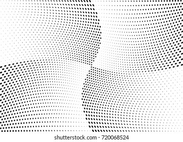 Abstract halftone wave dotted background. Futuristic grunge pattern, dot, circles.  Vector modern optical pop art texture for posters, sites, business cards, cover, labels mock-up, stickers layout