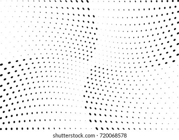 Abstract halftone wave dotted background. Futuristic grunge pattern, dot, circles.  Vector modern optical pop art texture for posters, sites, business cards, cover, labels mock-up, stickers layout