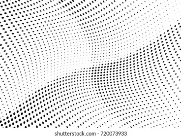 Abstract halftone wave dotted background. Futuristic grunge pattern, dot, circles.  Vector modern optical pop art texture for posters, sites, business cards, cover, labels mock-up, stickers layout