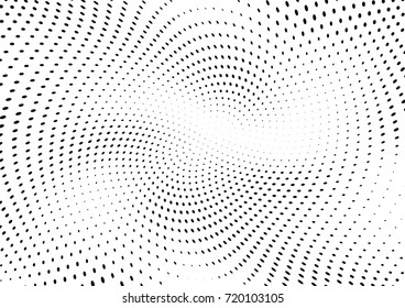 Abstract halftone wave dotted background. Futuristic grunge pattern, dot, circles.  Vector modern optical pop art texture for posters, sites, business cards, cover, labels mock-up, stickers layout