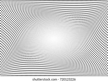 Abstract halftone wave dotted background. Futuristic grunge pattern, dot, circles.  Vector modern optical pop art texture for posters, sites, business cards, cover, labels mock-up, stickers layout