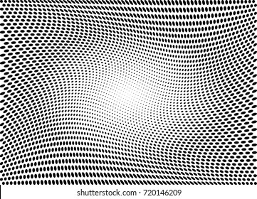 Abstract halftone wave dotted background. Futuristic grunge pattern, dot, circles.  Vector modern optical pop art texture for posters, sites, business cards, cover, labels mock-up, stickers layout