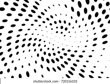 Abstract halftone wave dotted background. Futuristic grunge pattern, dot, circles.  Vector modern optical pop art texture for posters, sites, business cards, cover, labels mock-up, stickers layout