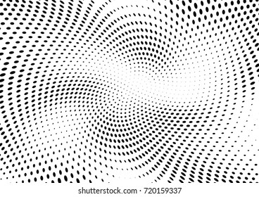 Abstract halftone wave dotted background. Futuristic grunge pattern, dot, circles.  Vector modern optical pop art texture for posters, sites, business cards, cover, labels mock-up, stickers layout