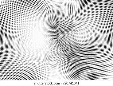 Abstract halftone wave dotted background. Futuristic grunge pattern, dot, circles.  Vector modern optical pop art texture for posters, sites, business cards, cover, labels mock-up, stickers layout