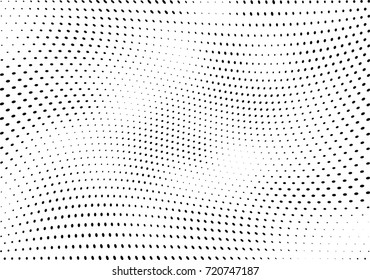 Abstract halftone wave dotted background. Futuristic grunge pattern, dot, circles.  Vector modern optical pop art texture for posters, sites, business cards, cover, labels mock-up, stickers layout