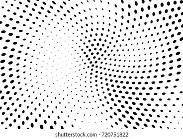 Abstract halftone wave dotted background. Futuristic grunge pattern, dot, circles.  Vector modern optical pop art texture for posters, sites, business cards, cover, labels mock-up, stickers layout
