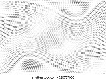 Abstract halftone wave dotted background. Futuristic grunge pattern, dot, circles.  Vector modern optical pop art texture for posters, sites, business cards, cover, labels mock-up, stickers layout