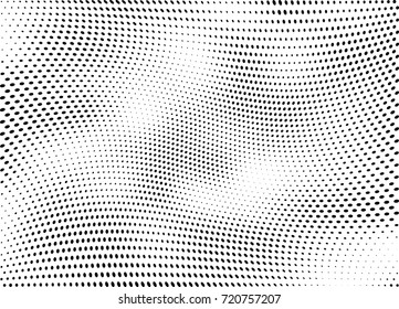 Abstract halftone wave dotted background. Futuristic grunge pattern, dot, circles.  Vector modern optical pop art texture for posters, sites, business cards, cover, labels mock-up, stickers layout