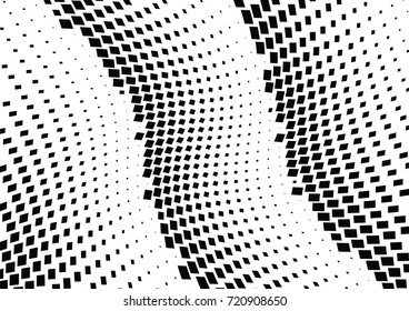 Abstract halftone wave dotted background. Monochrome grunge pattern with square.  Vector modern pop art texture for posters, sites, cover, business cards, postcards, art labels layout, stickers.