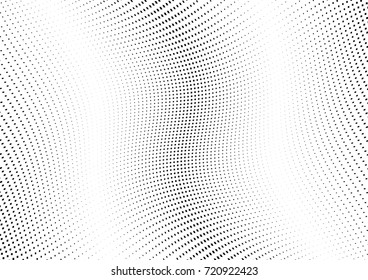 Abstract halftone wave dotted background. Monochrome grunge pattern with square.  Vector modern pop art texture for posters, sites, cover, business cards, postcards, art labels layout, stickers.