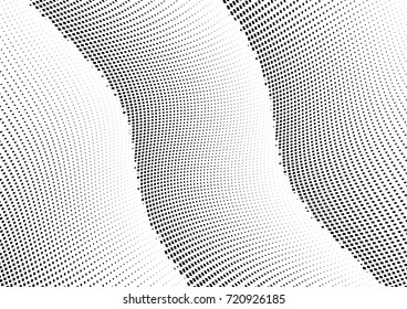 Abstract halftone wave dotted background. Monochrome grunge pattern with square.  Vector modern pop art texture for posters, sites, cover, business cards, postcards, art labels layout, stickers.