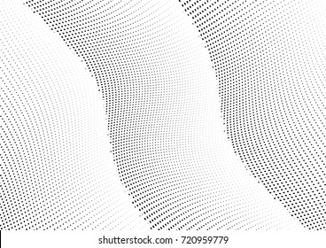 Abstract halftone wave dotted background. Monochrome grunge pattern with square.  Vector modern pop art texture for posters, sites, cover, business cards, postcards, art labels layout, stickers.