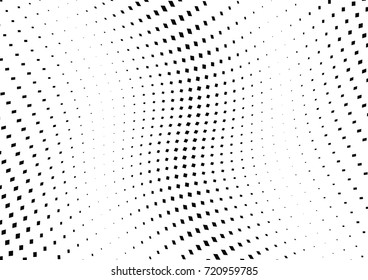 Abstract halftone wave dotted background. Monochrome grunge pattern with square.  Vector modern pop art texture for posters, sites, cover, business cards, postcards, art labels layout, stickers.