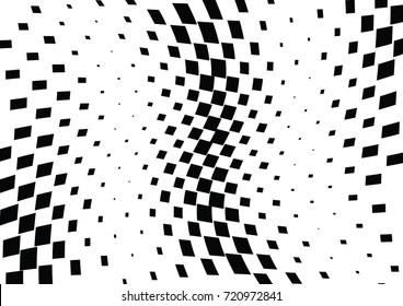 Abstract halftone wave dotted background. Monochrome grunge pattern with square.  Vector modern pop art texture for posters, sites, cover, business cards, postcards, art labels layout, stickers.