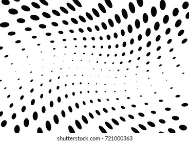 Abstract halftone wave dotted background. Futuristic grunge pattern, dot, circles.  Vector modern optical pop art texture for posters, sites, business cards, cover, labels mock-up, stickers layout