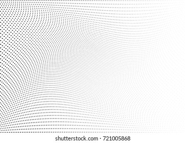 Abstract halftone wave dotted background. Futuristic grunge pattern, dot, circles.  Vector modern optical pop art texture for posters, sites, business cards, cover, labels mock-up, stickers layout