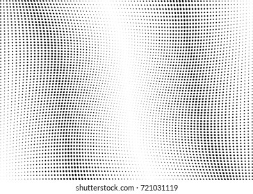 Abstract halftone wave dotted background. Futuristic grunge pattern, dot, circles.  Vector modern optical pop art texture for posters, sites, business cards, cover, labels mock-up, stickers layout
