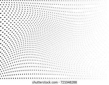 Abstract halftone wave dotted background. Futuristic grunge pattern, dot, circles.  Vector modern optical pop art texture for posters, sites, business cards, cover, labels mock-up, stickers layout