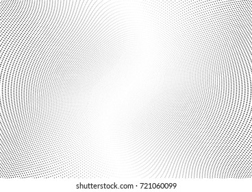 Abstract halftone wave dotted background. Futuristic grunge pattern, dot, circles.  Vector modern optical pop art texture for posters, sites, business cards, cover, labels mock-up, stickers layout
