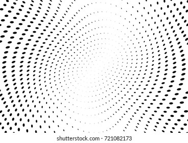 Abstract halftone wave dotted background. Futuristic grunge pattern, dot, circles.  Vector modern optical pop art texture for posters, sites, business cards, cover, labels mock-up, stickers layout