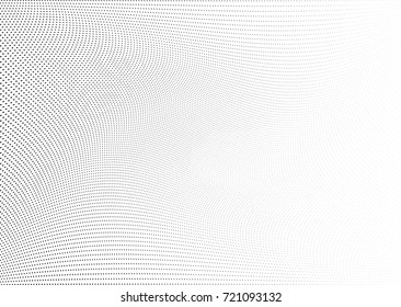Abstract halftone wave dotted background. Futuristic grunge pattern, dot, circles.  Vector modern optical pop art texture for posters, sites, business cards, cover, labels mock-up, stickers layout