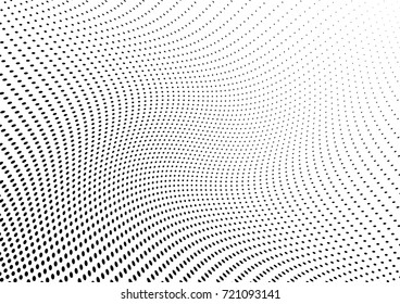 Abstract halftone wave dotted background. Futuristic grunge pattern, dot, circles.  Vector modern optical pop art texture for posters, sites, business cards, cover, labels mock-up, stickers layout