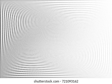 Abstract halftone wave dotted background. Futuristic grunge pattern, dot, circles.  Vector modern optical pop art texture for posters, sites, business cards, cover, labels mock-up, stickers layout