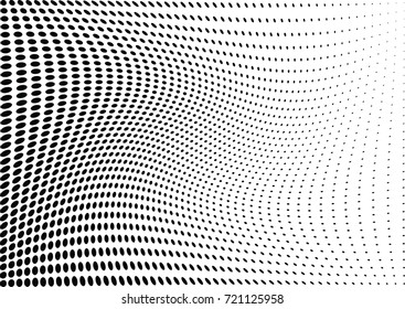 Abstract halftone wave dotted background. Futuristic grunge pattern, dot, circles.  Vector modern optical pop art texture for posters, sites, business cards, cover, labels mock-up, stickers layout