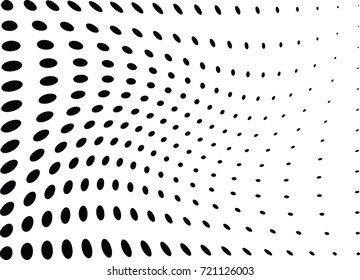 Abstract halftone wave dotted background. Futuristic grunge pattern, dot, circles.  Vector modern optical pop art texture for posters, sites, business cards, cover, labels mock-up, stickers layout