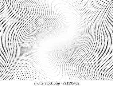 Abstract halftone wave dotted background. Futuristic grunge pattern, dot, circles.  Vector modern optical pop art texture for posters, sites, business cards, cover, labels mock-up, stickers layout