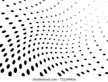 Abstract halftone wave dotted background. Futuristic grunge pattern, dot, circles.  Vector modern optical pop art texture for posters, sites, business cards, cover, labels mock-up, stickers layout