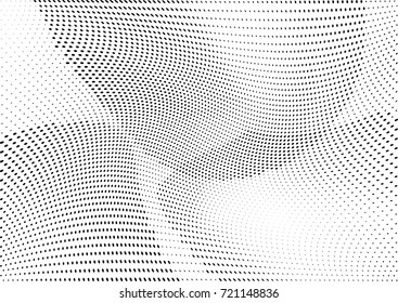 Abstract halftone wave dotted background. Futuristic grunge pattern, dot, circles.  Vector modern optical pop art texture for posters, sites, business cards, cover, labels mock-up, stickers layout
